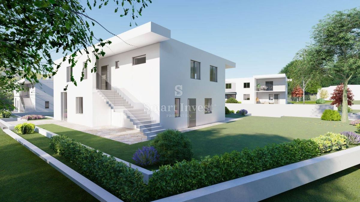 KASTAV, nuovo appartamento con 3 camere da letto con garage e giardino