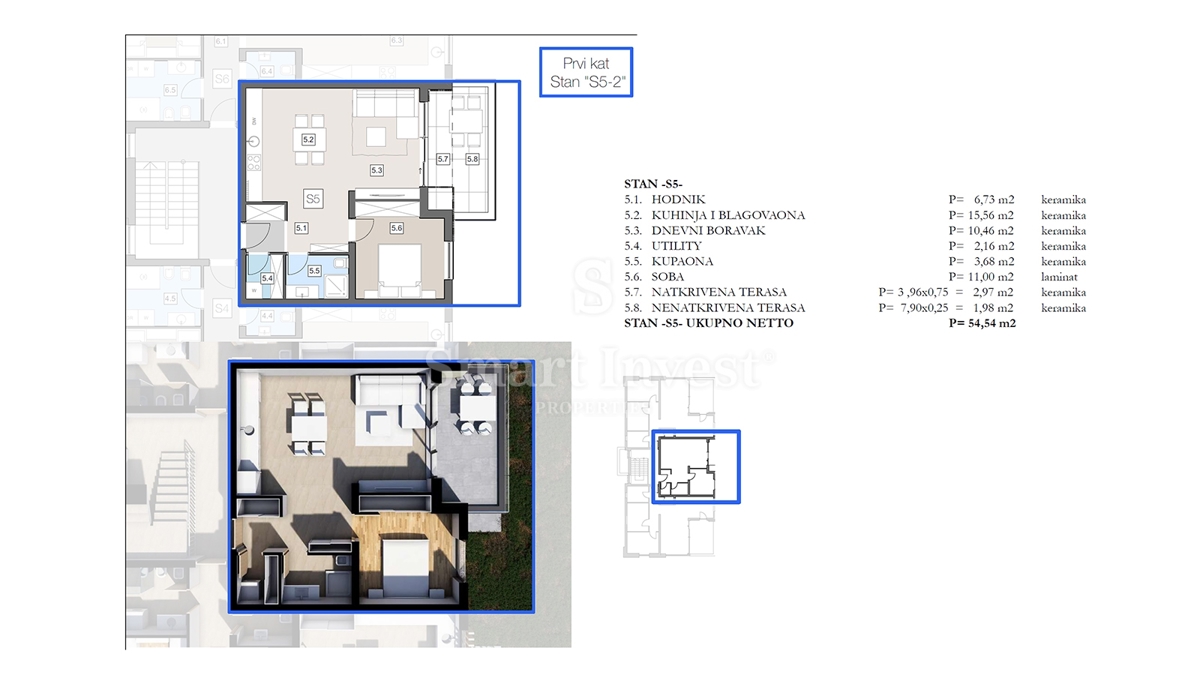 ISTRIA - LABIN, appartamento trilocale con terrazza in moderno edificio di nuova costruzione
