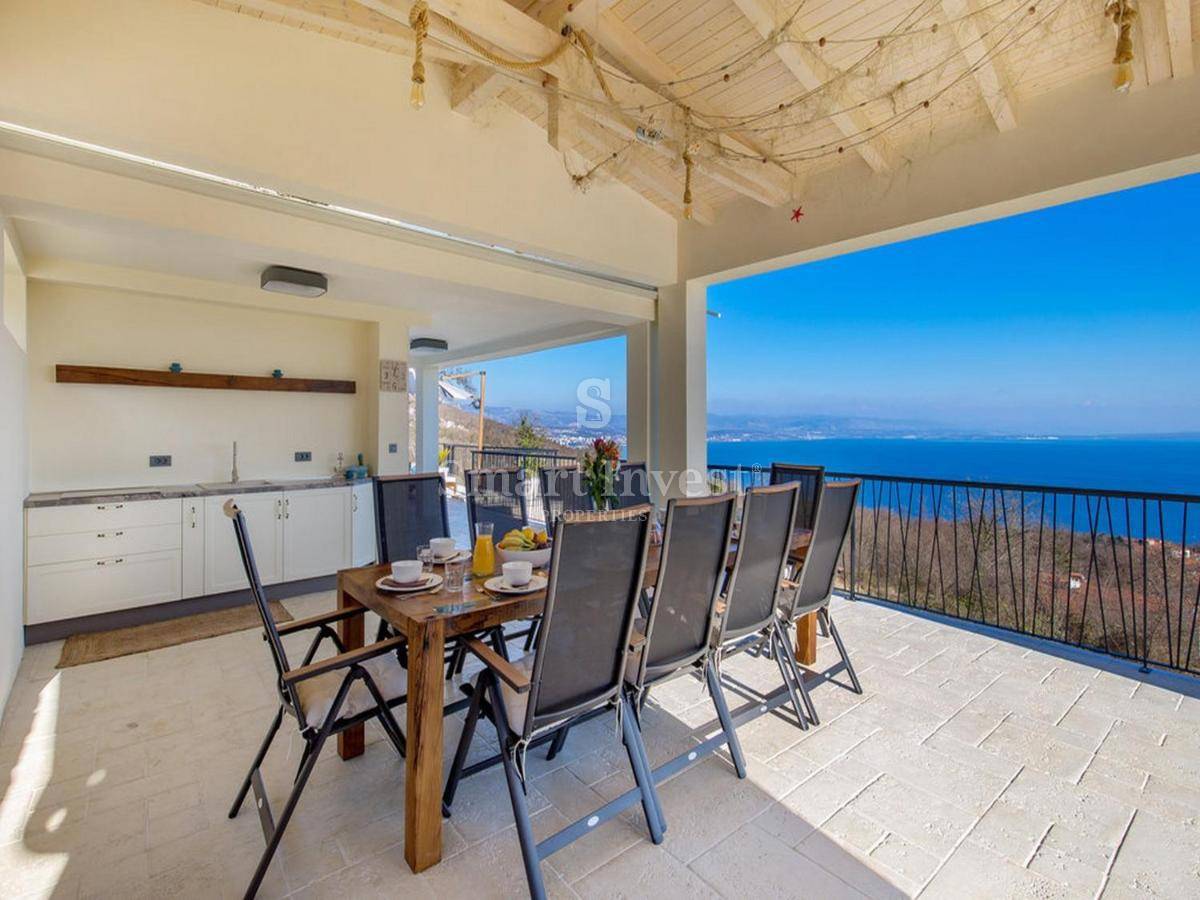 ABBAZIA - IČIĆI, Villa con piscina e vista mare panoramica, in vendita