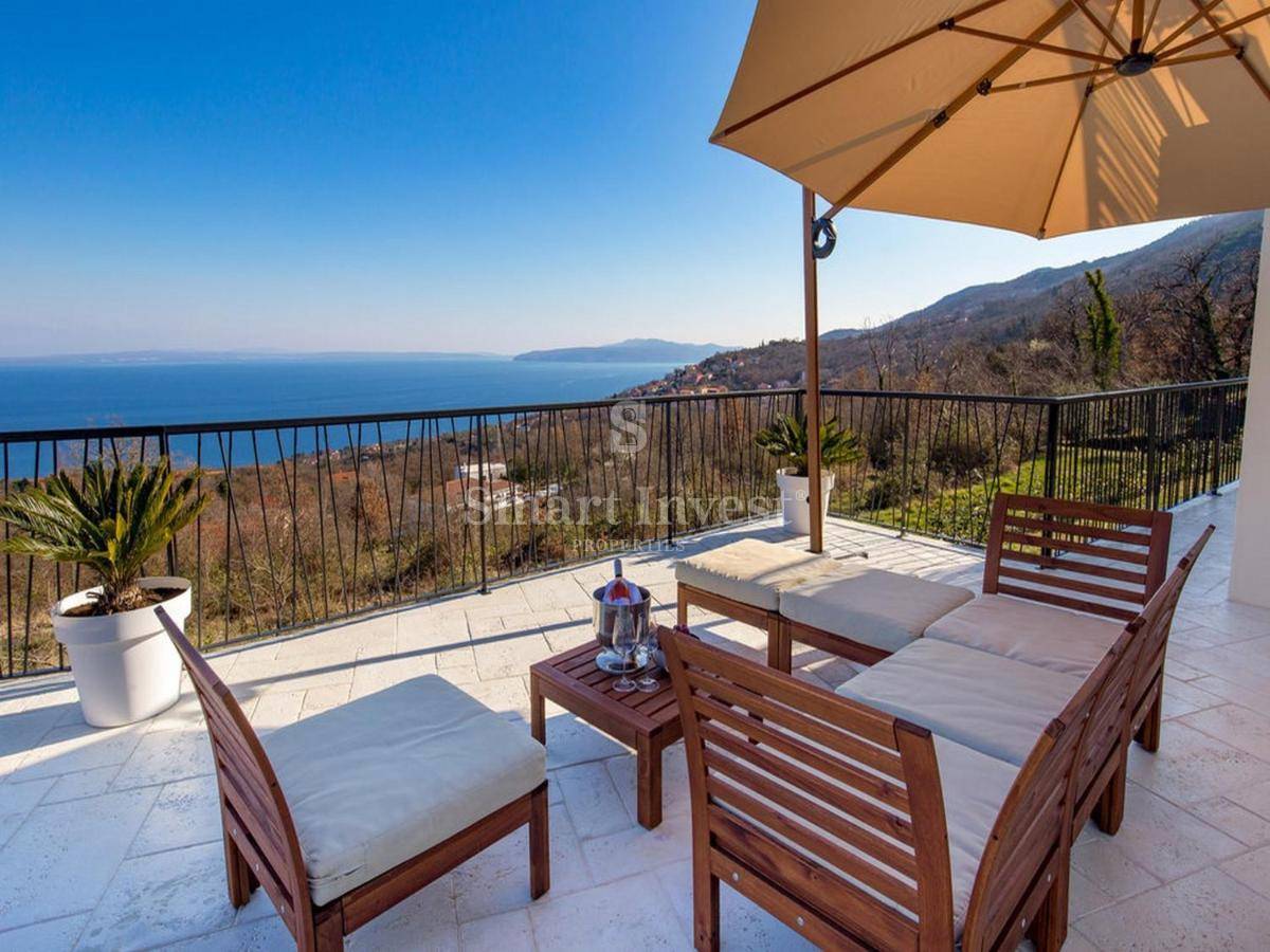 ABBAZIA - IČIĆI, Villa con piscina e vista mare panoramica, in vendita