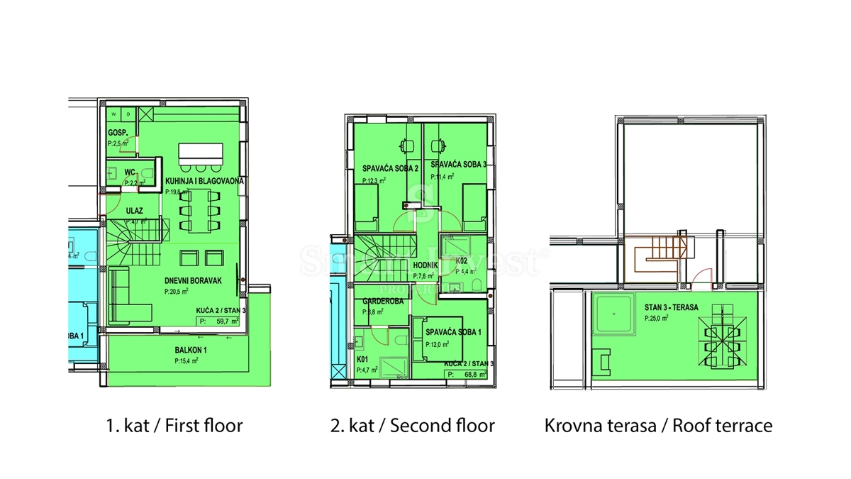 OPATIJA, Nuovo appartamento trilocale con vista mare, in vendita