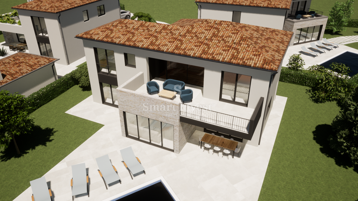 ISTRIA - PARENZO, Villa moderna in stile istriano in costruzione, in vendita