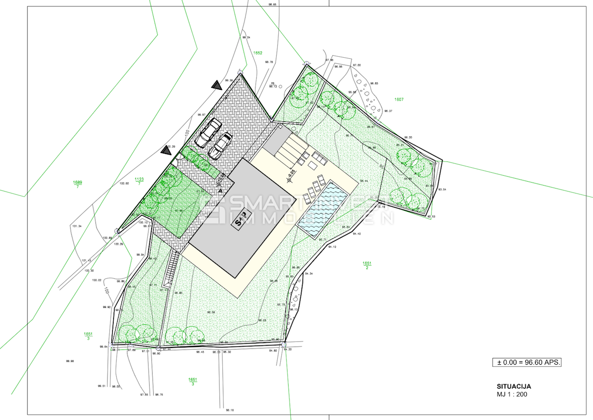 IČiĆI - POLJANE, terreno edificabile di 978 m2