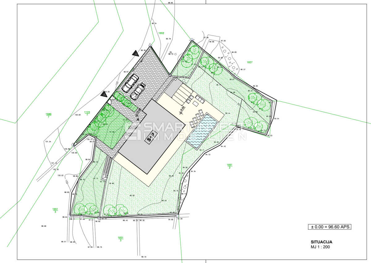 IČiĆI - POLJANE, terreno edificabile di 978 m2