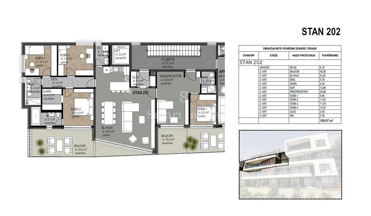 ABBAZIA, Nuovo appartamento con 4 camere da letto con vista mare e garage