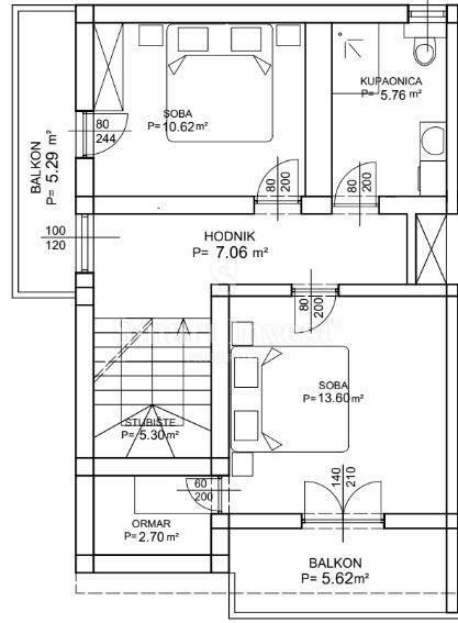 Appartamento Marinići, Viškovo, 187,94m2