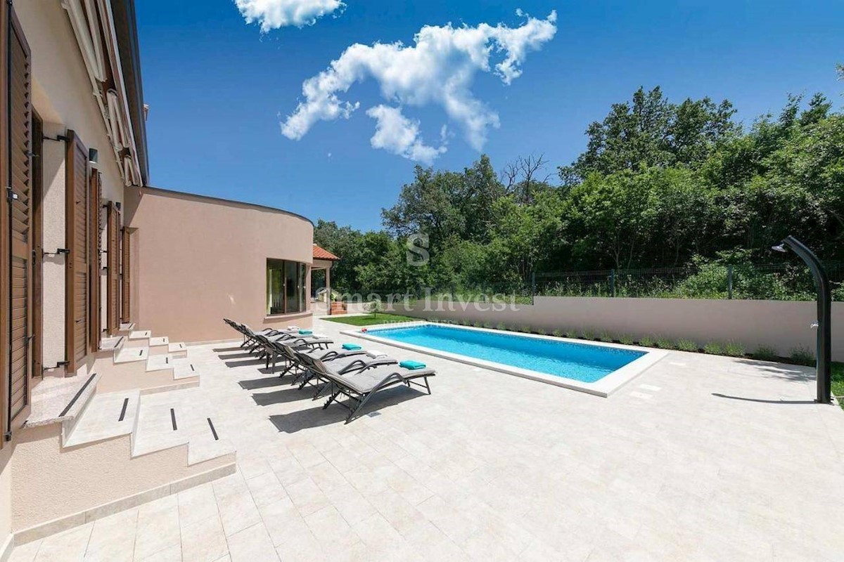 ISTRIA, LABIN - RABAC, NEW VILLA WITH POOL, 5 km TO THE SEA