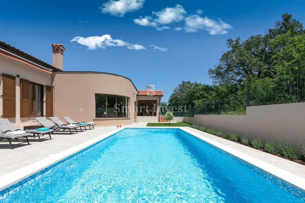 ISTRIA, LABIN - RABAC, NEW VILLA WITH POOL, 5 km TO THE SEA