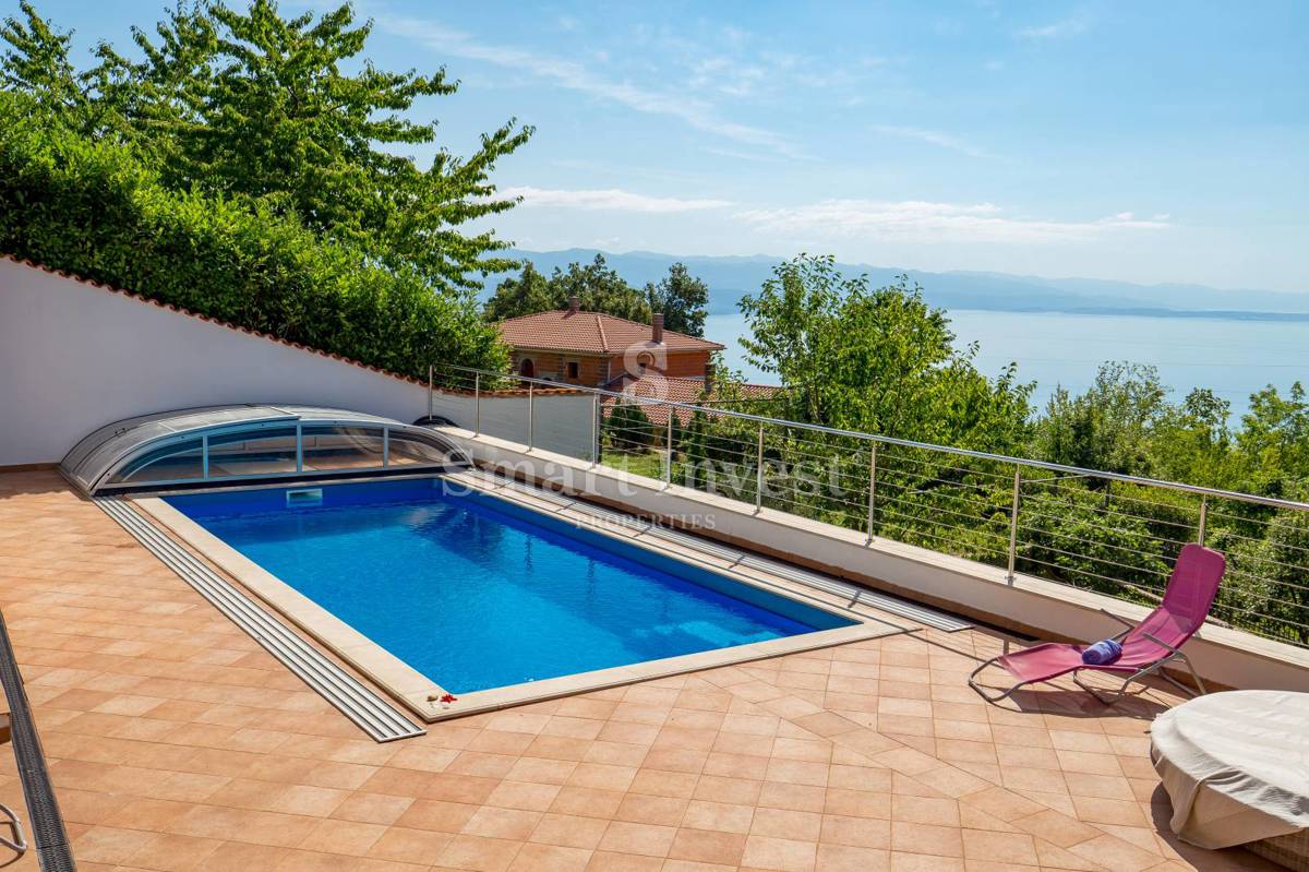 OPATIJA - VEPRINAC, Beautiful house with sea view, pool and tennis court