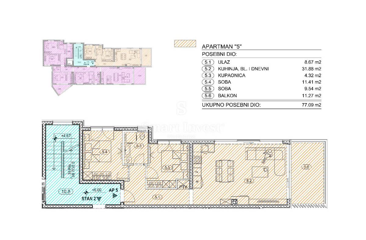 Appartamento Opatija, 65,02m2