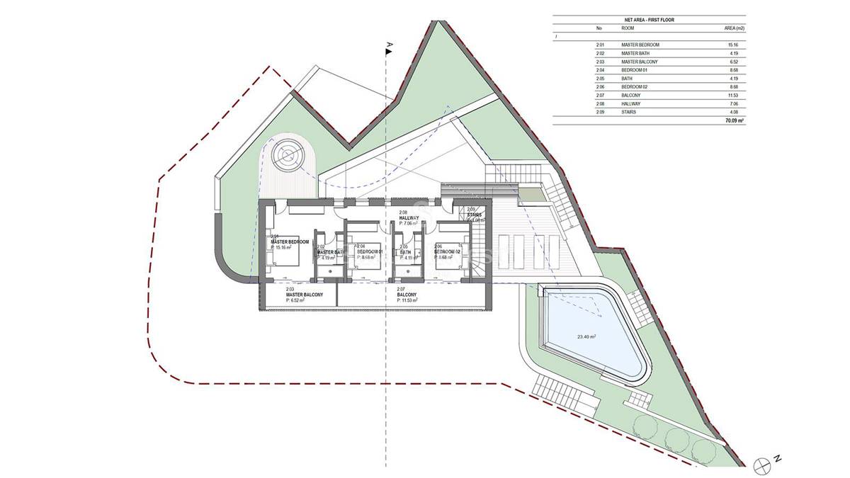 ISTRA - LABIN, terreno edificabile con progetto concettuale