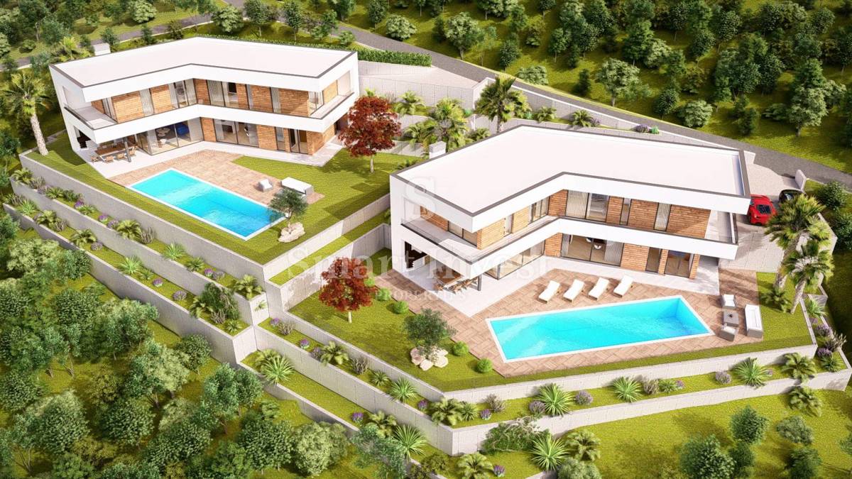 MOŠĆENIČKA DRAGA, terreno con permesso di costruzione per villa vicino al mare
