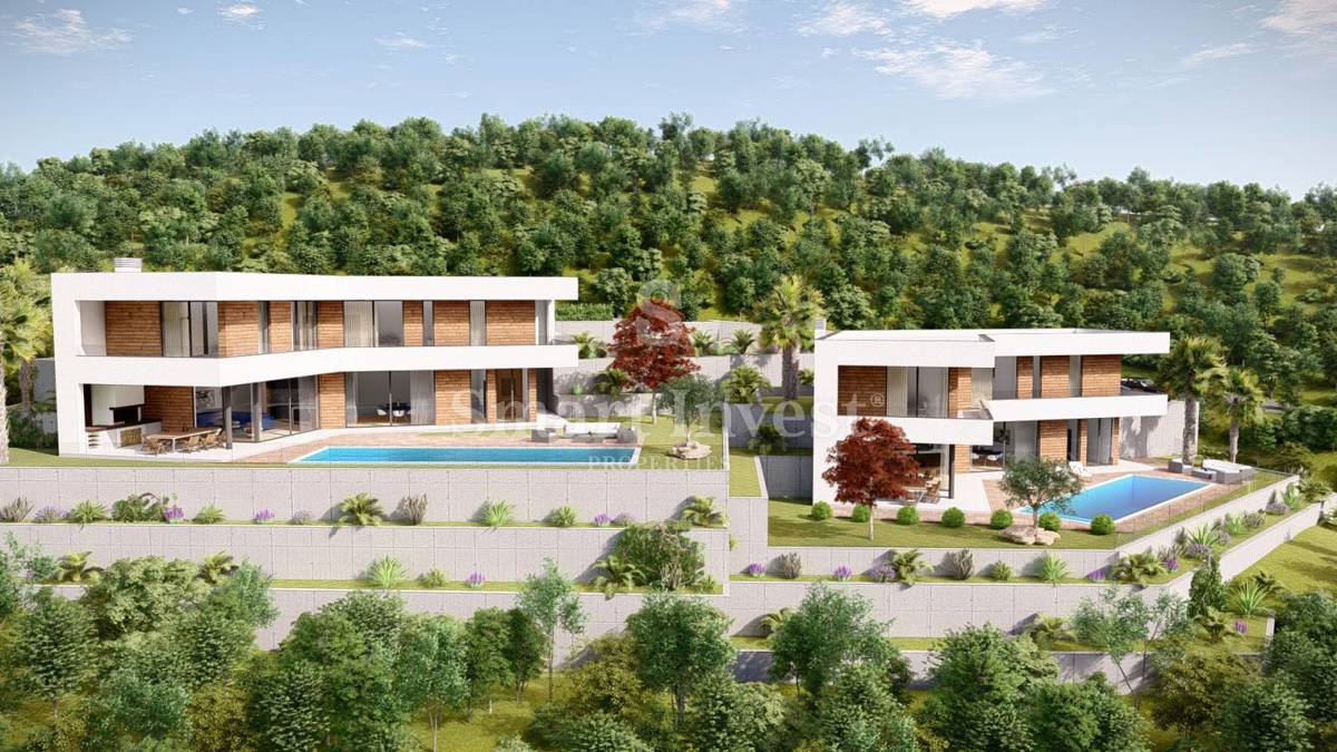 MOŠĆENIČKA DRAGA, terreno con permesso di costruzione per villa vicino al mare