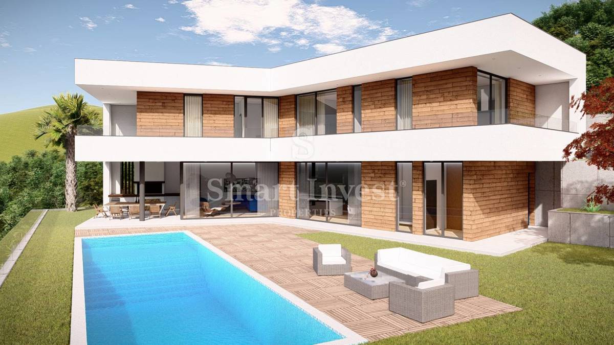MOŠĆENIČKA DRAGA, terreno con permesso di costruzione per villa vicino al mare