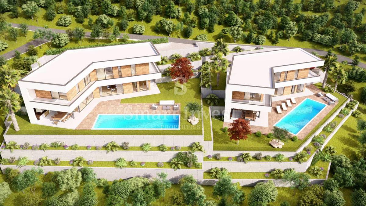 MOŠĆENIČKA DRAGA, terreno con permesso di costruzione per villa vicino al mare