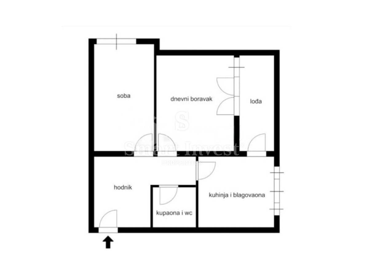 Appartamento Turnić, Rijeka, 62m2