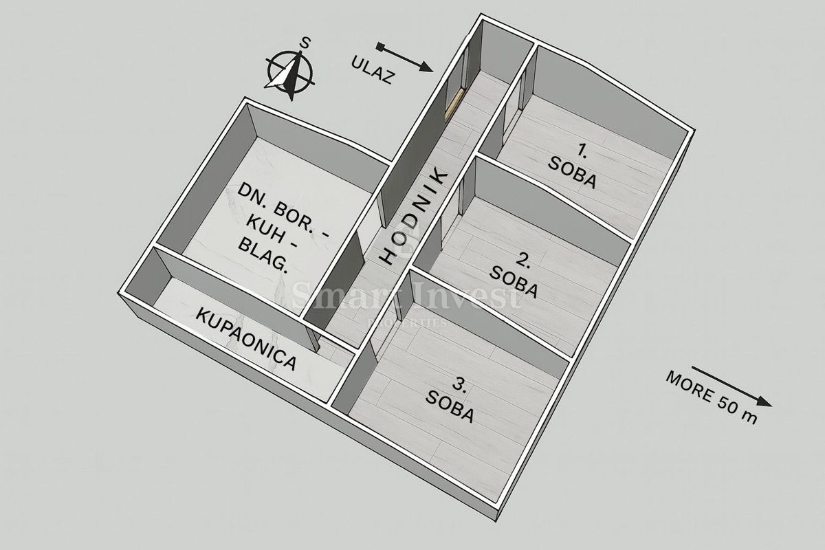 ABBAZIA - CENTRO, appartamento con 3 camere da letto recentemente ristrutturato in una villa sul mare