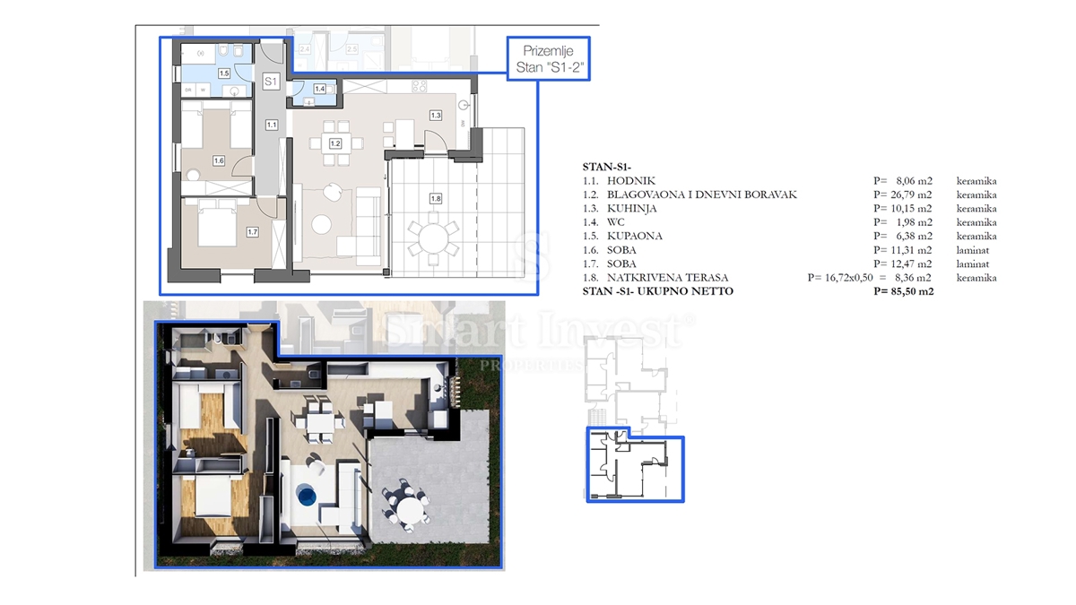ISTRIA - LABIN, appartamento trilocale con terrazza in moderno edificio di nuova costruzione