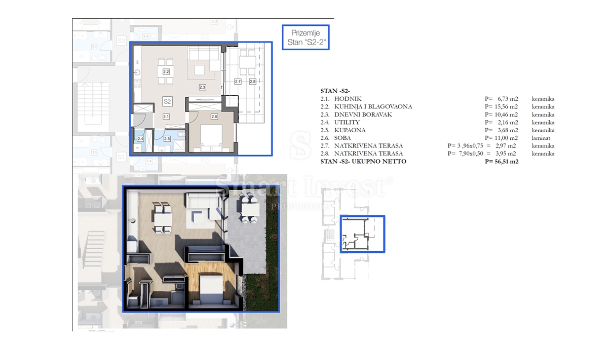 ISTRIA - LABIN, appartamento trilocale con terrazza in moderno edificio di nuova costruzione