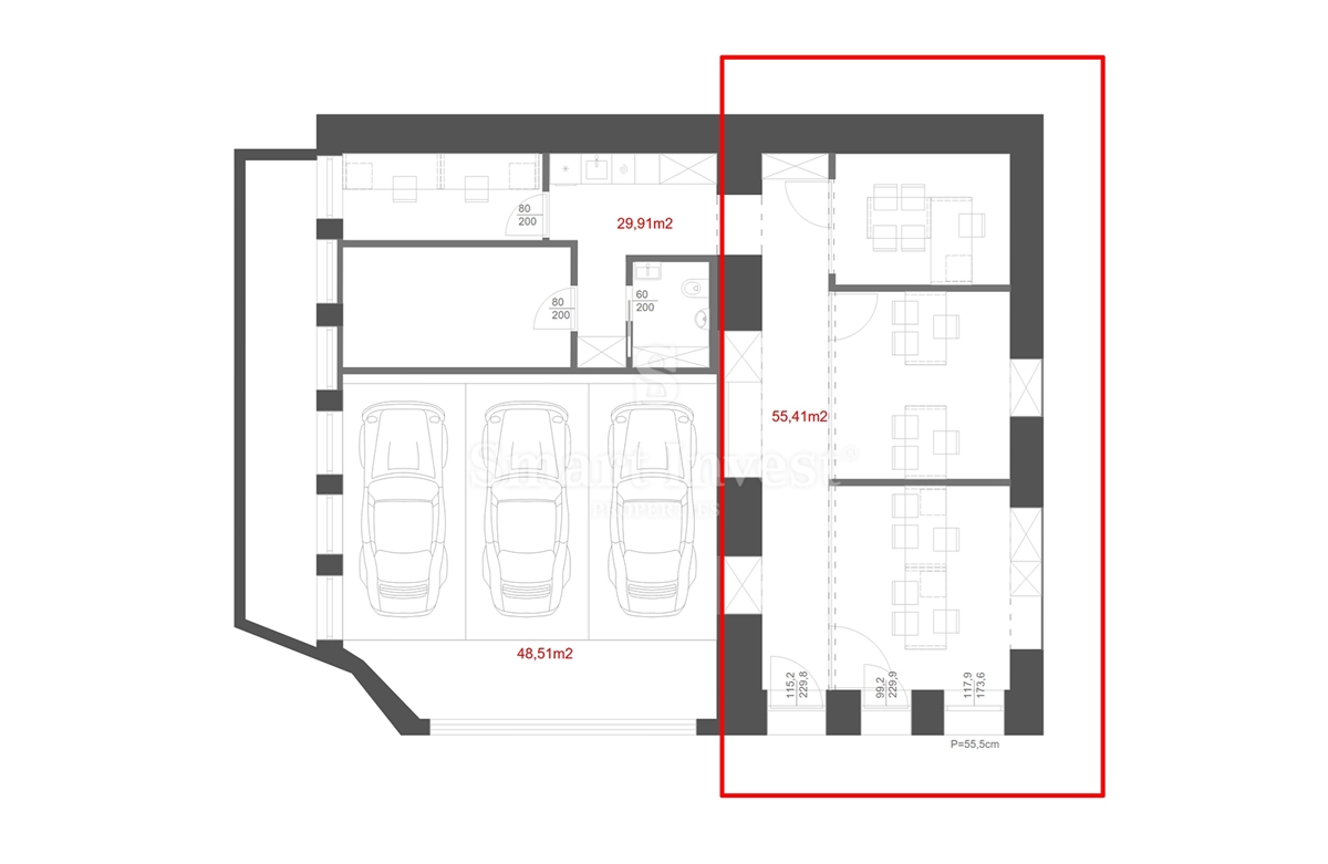 Commerciale Opatija - Centar, Opatija, 55,41m2