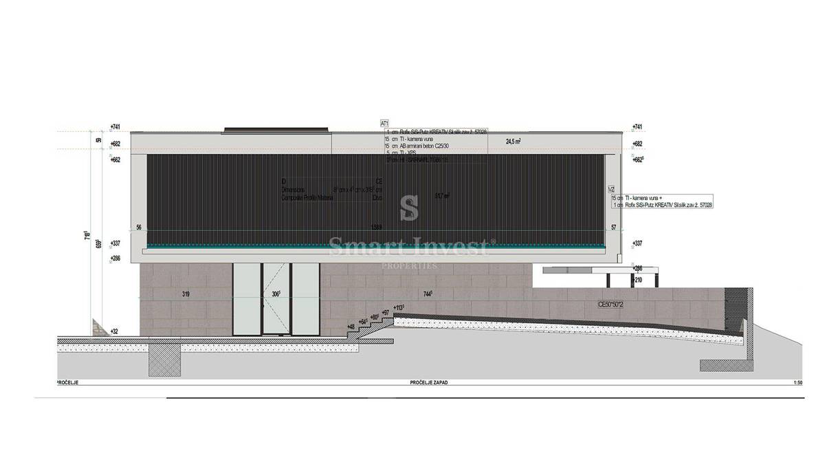 MOŠĆENIČKA DRAGA, villa di lusso con piscina e vista panoramica sul mare