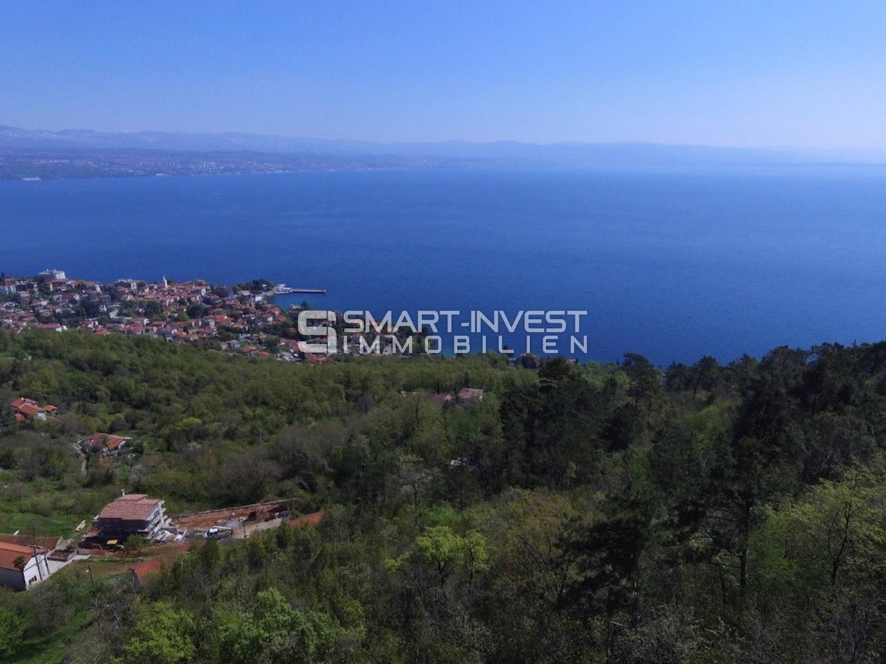 LOVRAN - LIGANJ, Building land plot of 1362 m2 with beautiful sea view