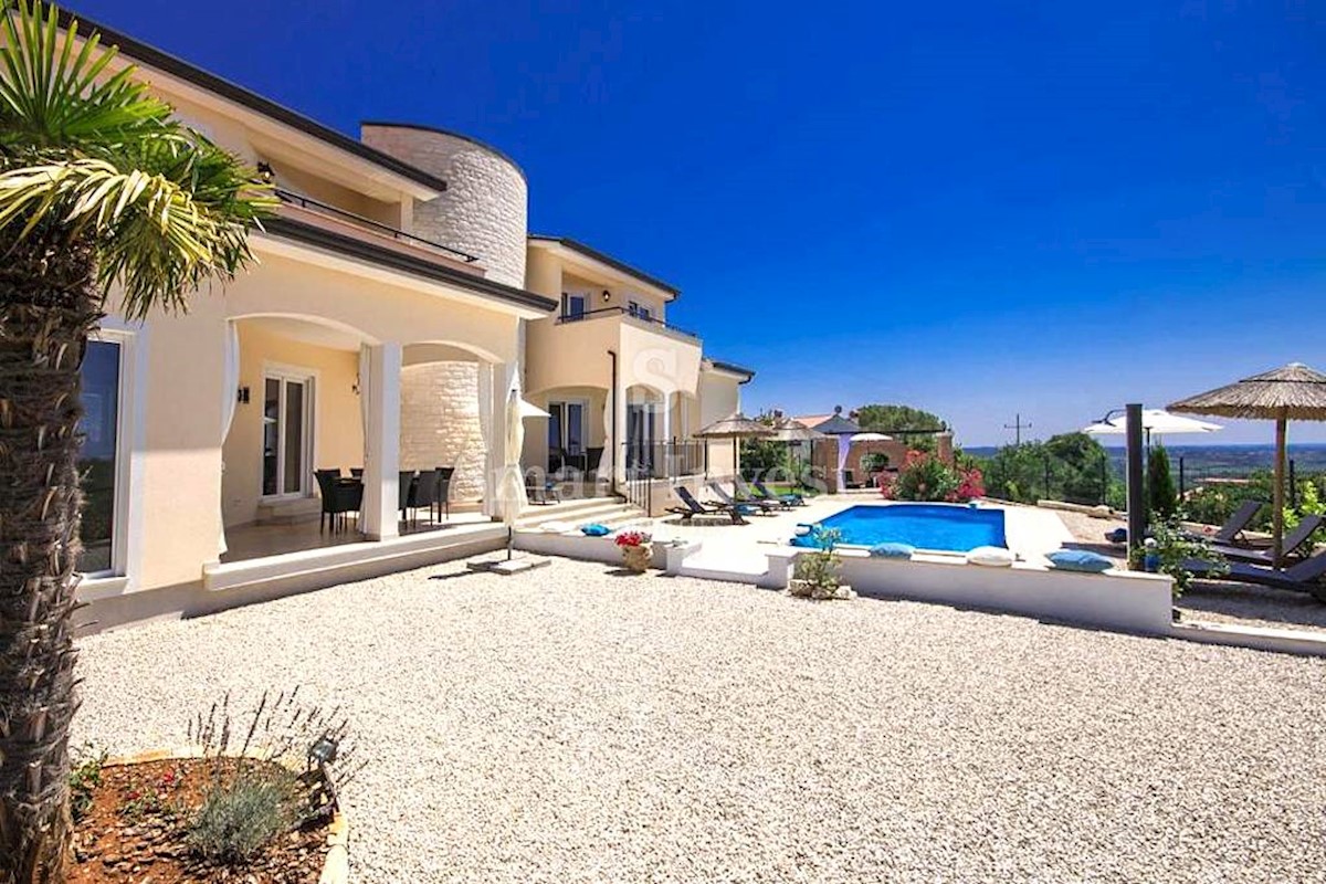 POREČ vicinity, LUXURY VILLA WITH POOL AND SEA VIEW