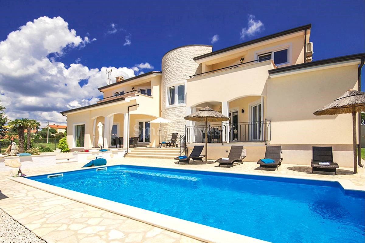 POREČ vicinity, LUXURY VILLA WITH POOL AND SEA VIEW