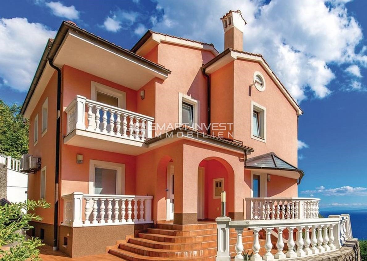 OPATIJA, 5-bedrooms villa with sea view, surrounded by greenery