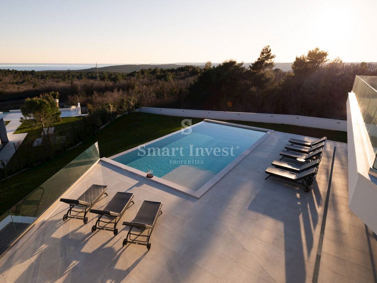 ISTRIA - RABAC, NEW MODERN VILLA WITH A SEA VIEW