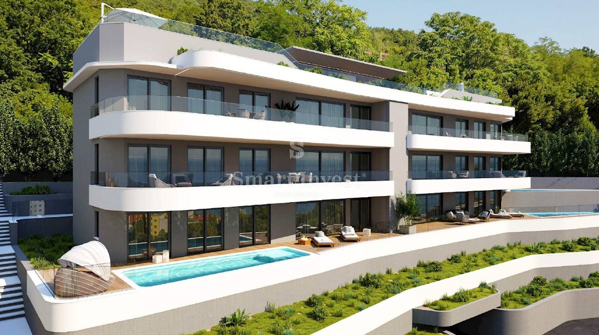 OPATIJA, Appartamento di lusso con piscina privata e vista mare (B)