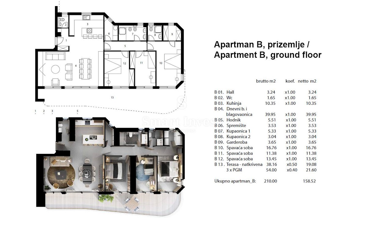 OPATIJA, Appartamento di lusso con piscina privata e vista mare (B)