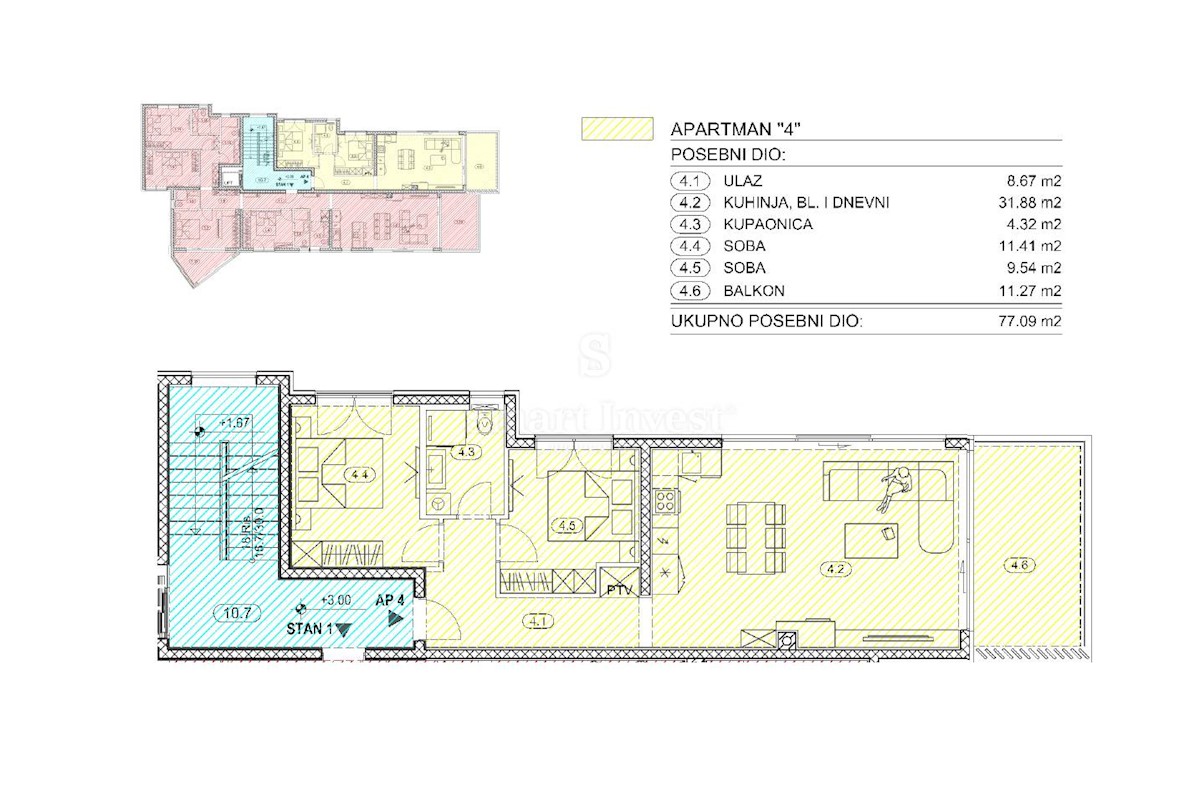 Appartamento Opatija, 65,02m2