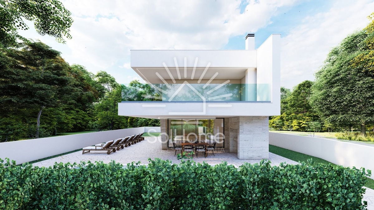 Attraente terreno edificabile con vista sul mare, progetto e permesso di costruzione nella contea di Zara.