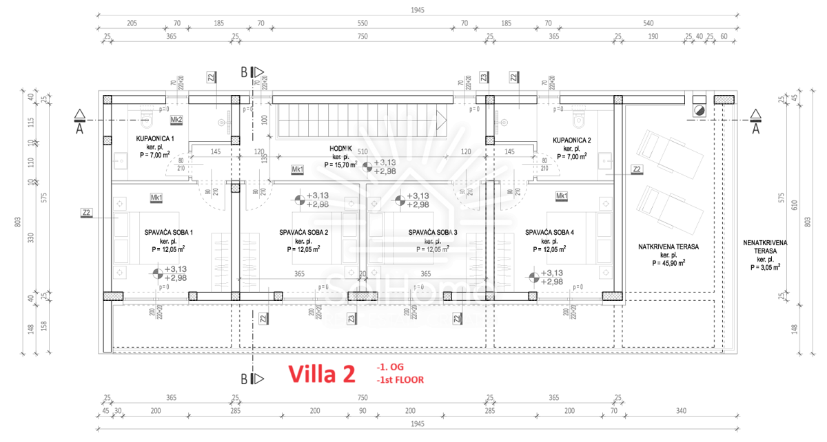 Attraente terreno edificabile con vista sul mare, progetto e permesso di costruzione nella contea di Zara.