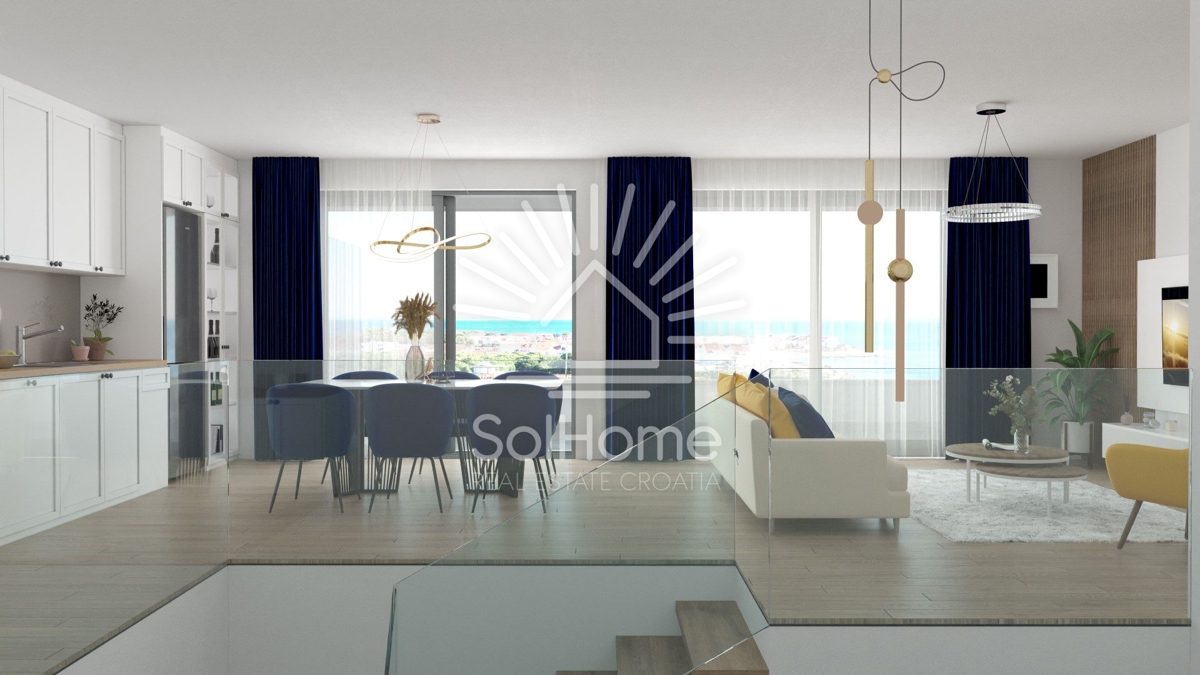 Attico duplex a 180 metri dal mare a Pag, vicino a Zara/Croazia.