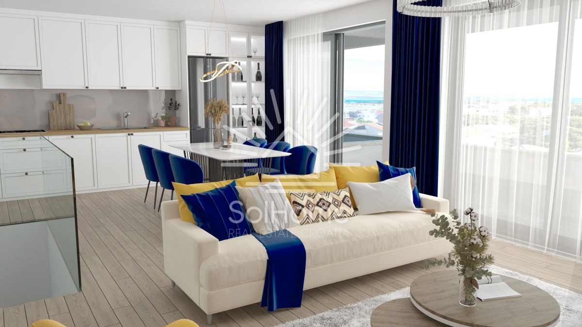 Attico duplex a 180 metri dal mare a Pag, vicino a Zara/Croazia.