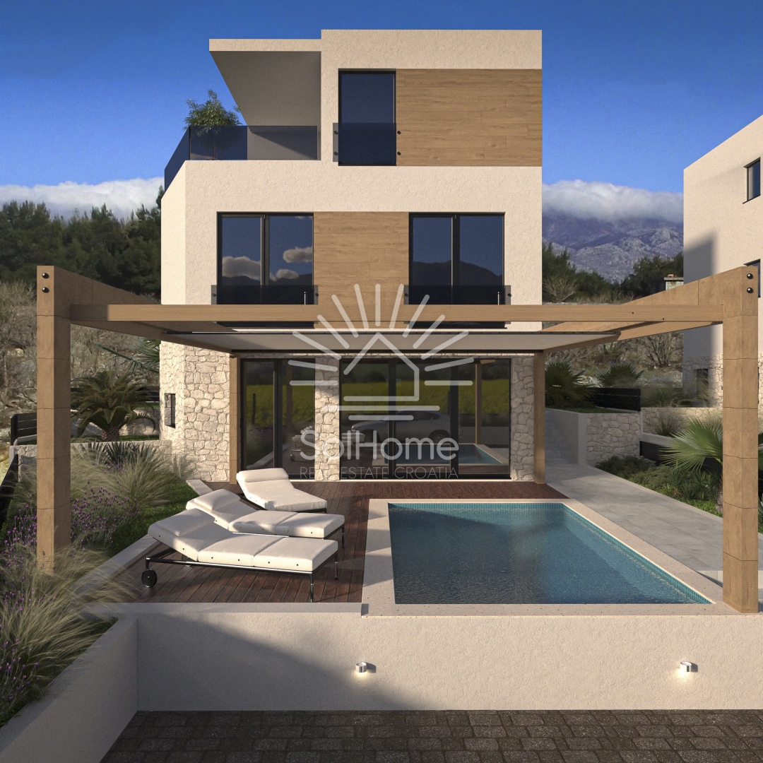 Villa sul mare a Ražanac con vista sul mare