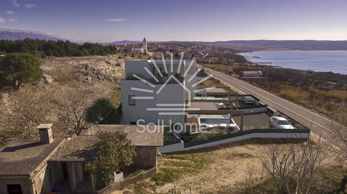 Villa sul mare a Ražanac con vista sul mare