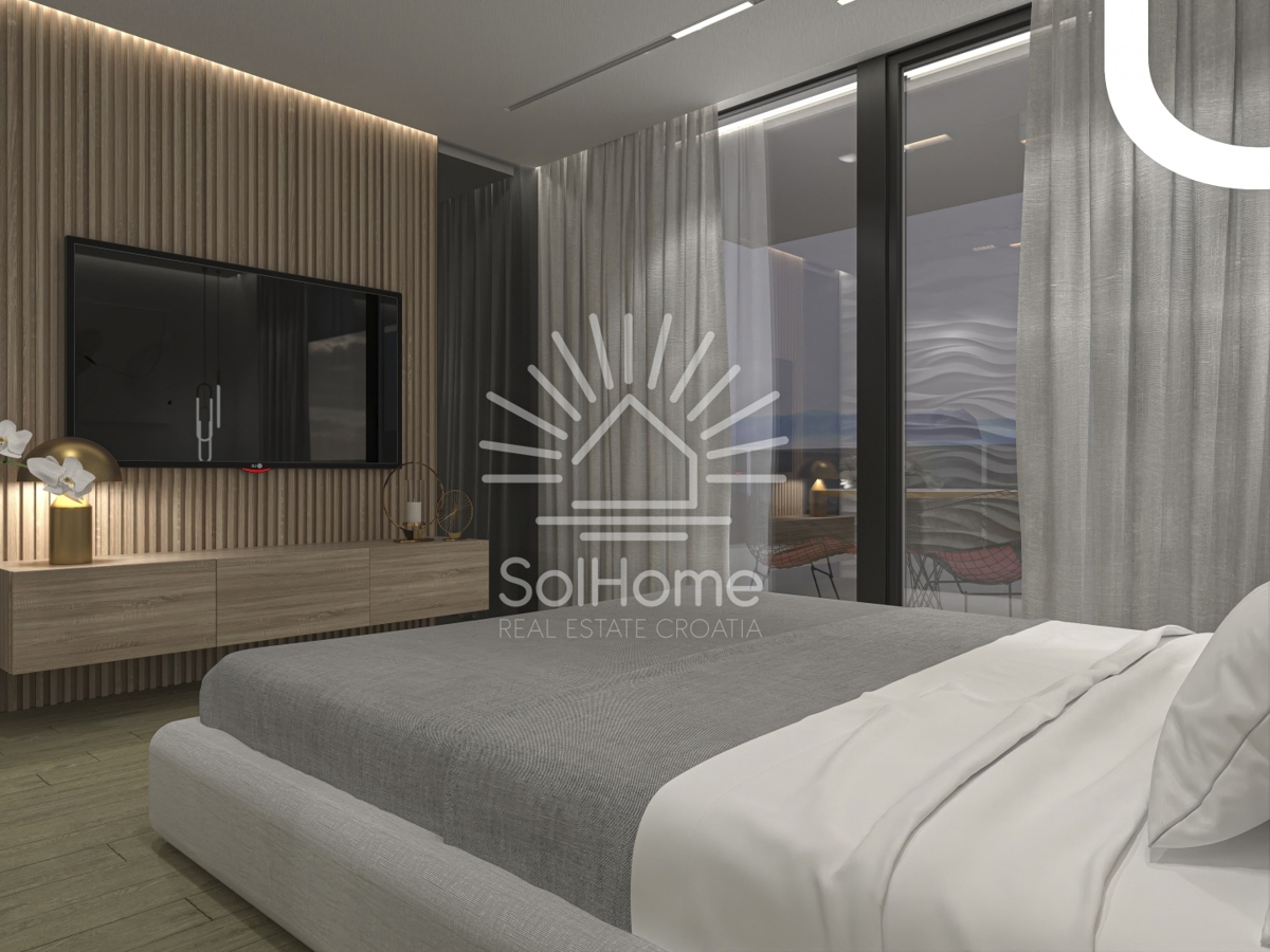 Villa sul mare a Ražanac con vista sul mare