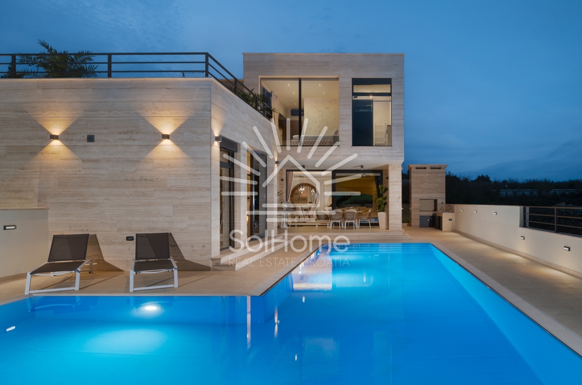 Unica villa di lusso con vista panoramica sul mare vicino a Zara, Croazia