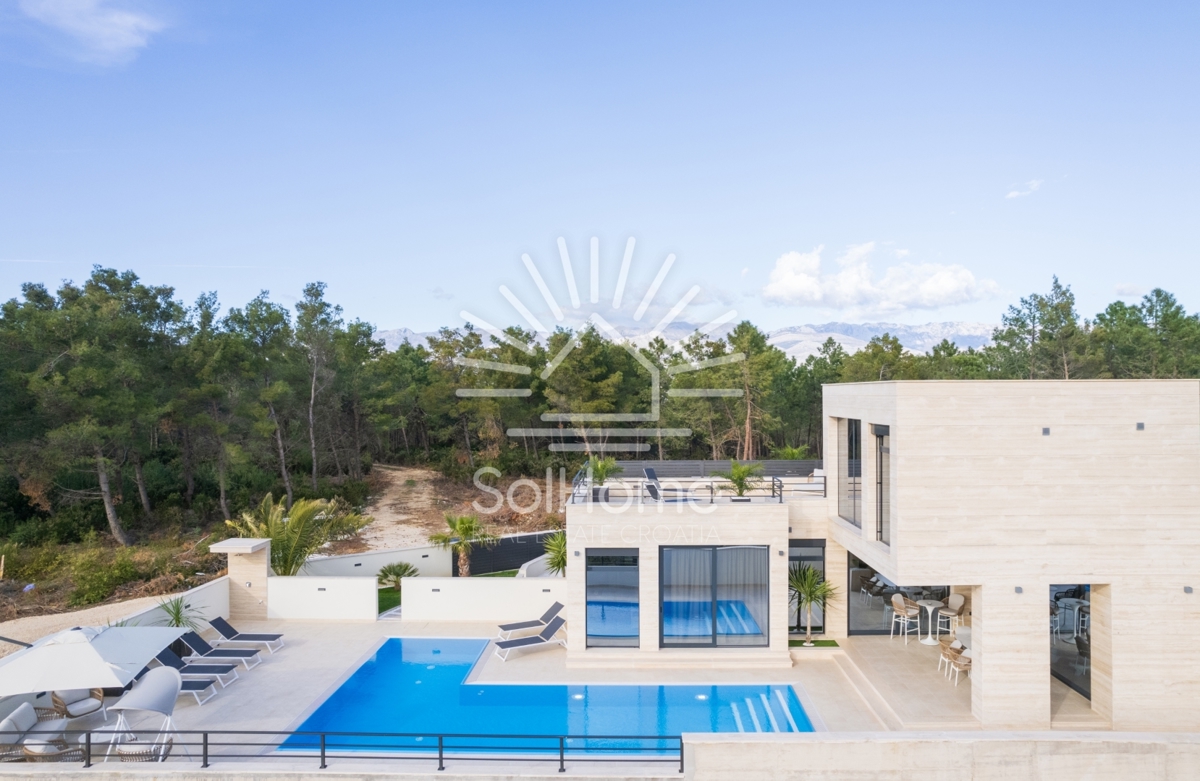 Unica villa di lusso con vista panoramica sul mare vicino a Zara, Croazia