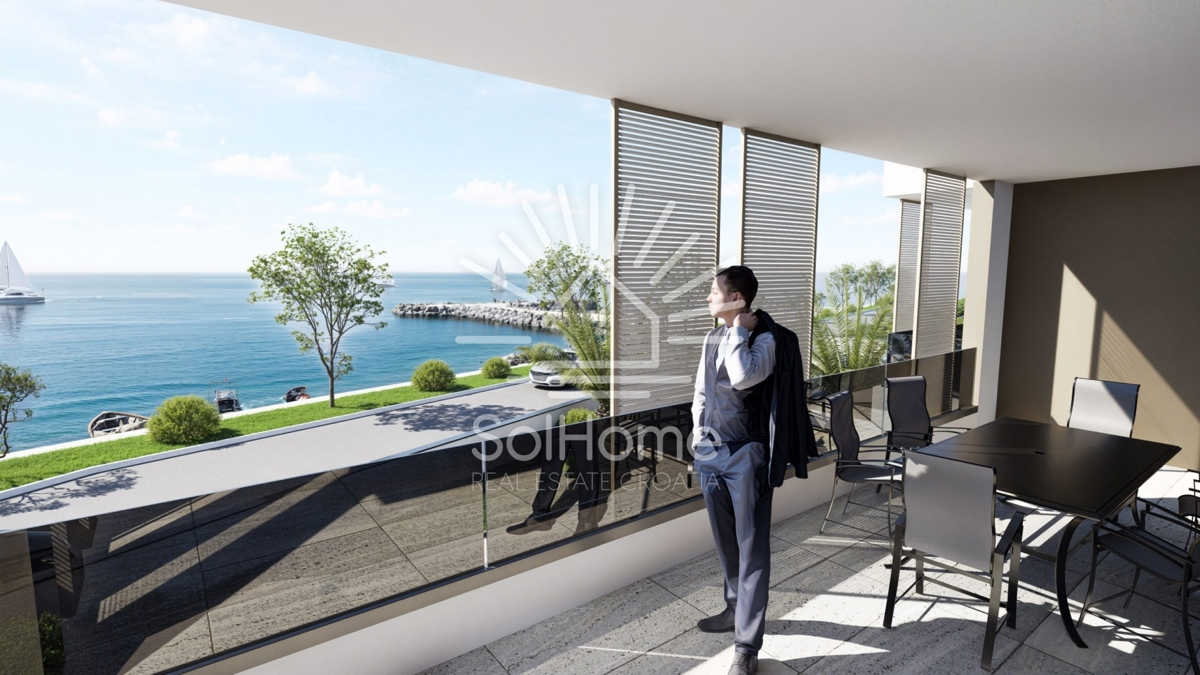 Lussuoso attico con piscina sul mare a Zaton - Zara.