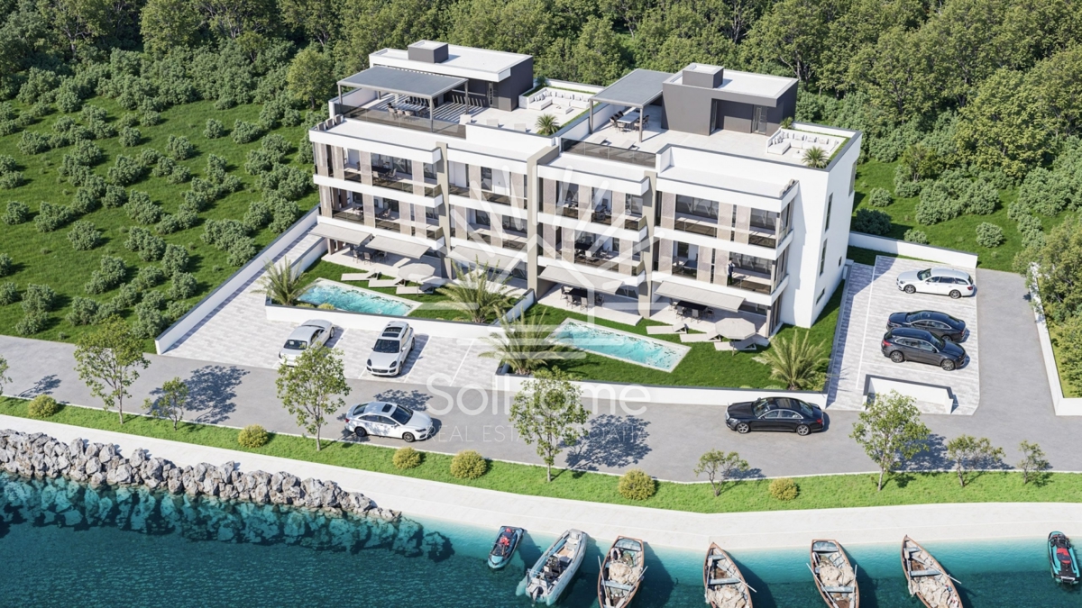 Lussuoso appartamento sul mare a Zaton vicino a Zara