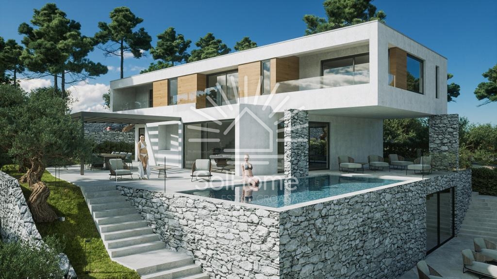 Lussuosa villa con piscina, zona spa e vista panoramica sul mare - Vodice