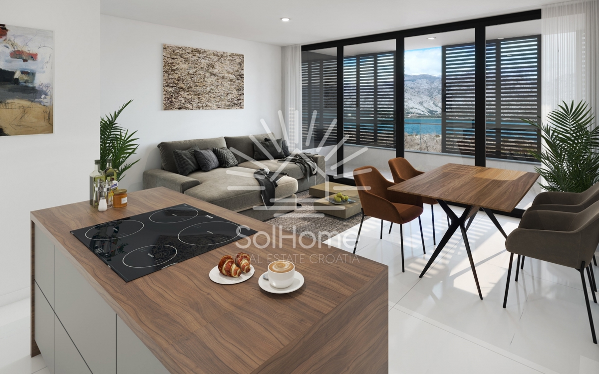 Appartamento di lusso con piscina privata e vista mare vicino a Zara.