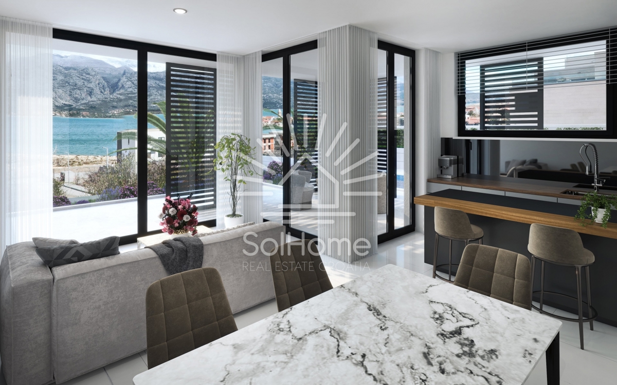 Appartamento di lusso con piscina privata e vista mare vicino a Zara.