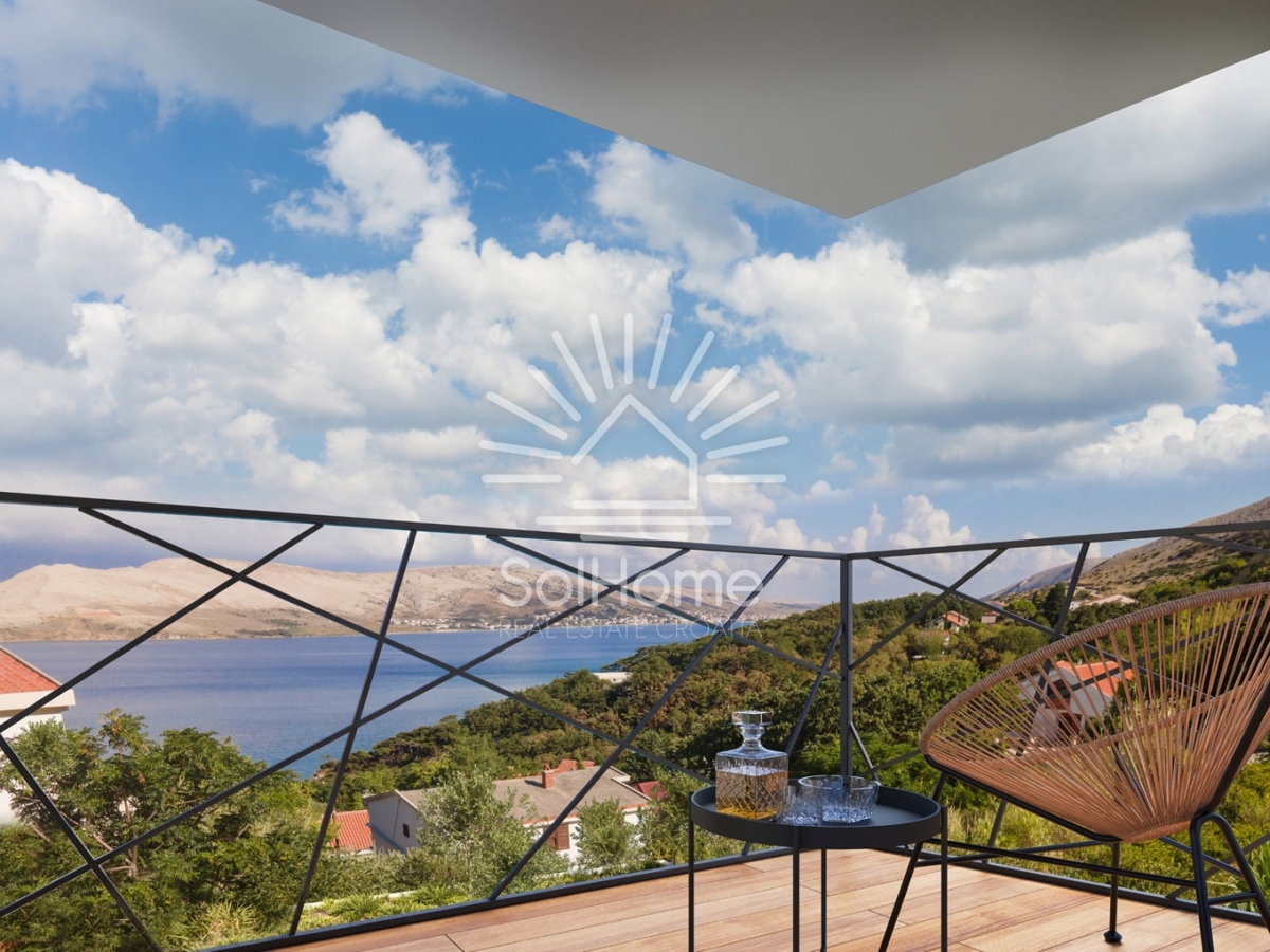 Lussuosa villa con vista panoramica sul mare nell'isola di Pag, vicino a Zara - Croazia