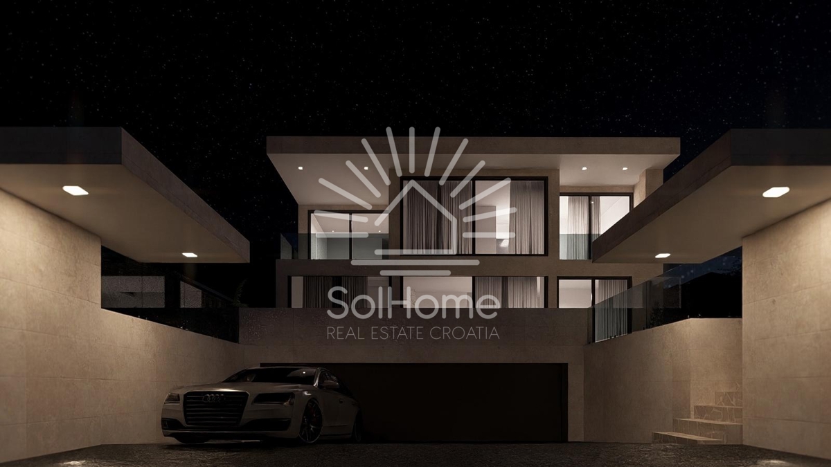 Moderna villa di lusso con piscina - Prima fila sul mare, accanto al porto turistico.