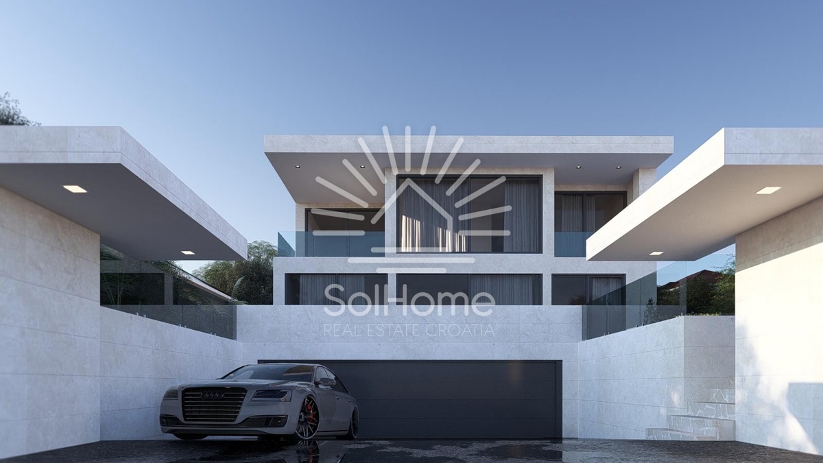 Moderna villa di lusso con piscina - Prima fila sul mare, accanto al porto turistico.